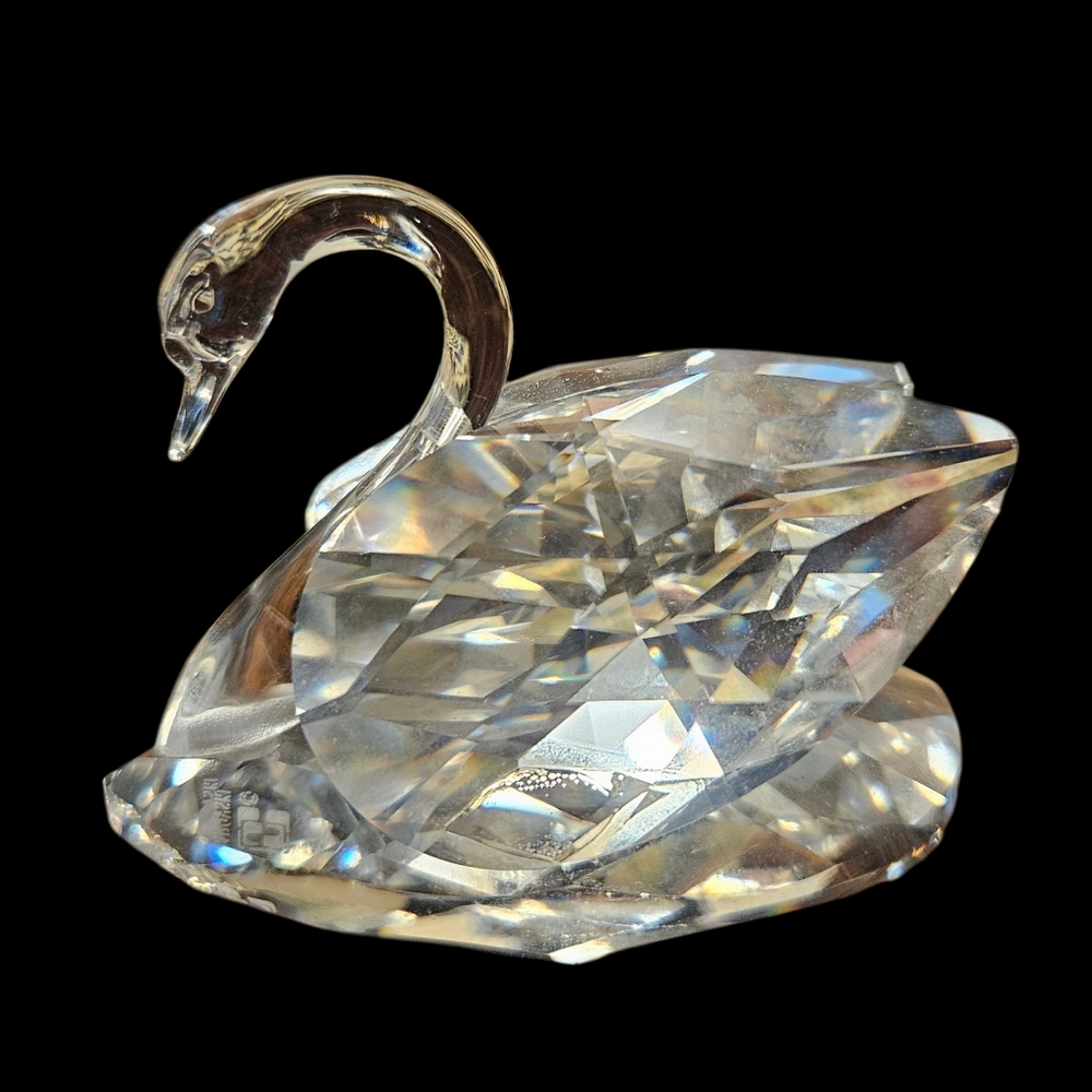 Swarovski Crystal Swan Figurine - Vintage